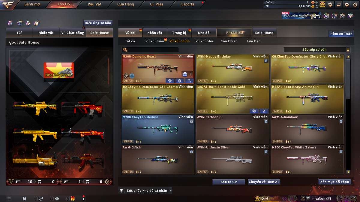 shop acc cf uy tin gia re